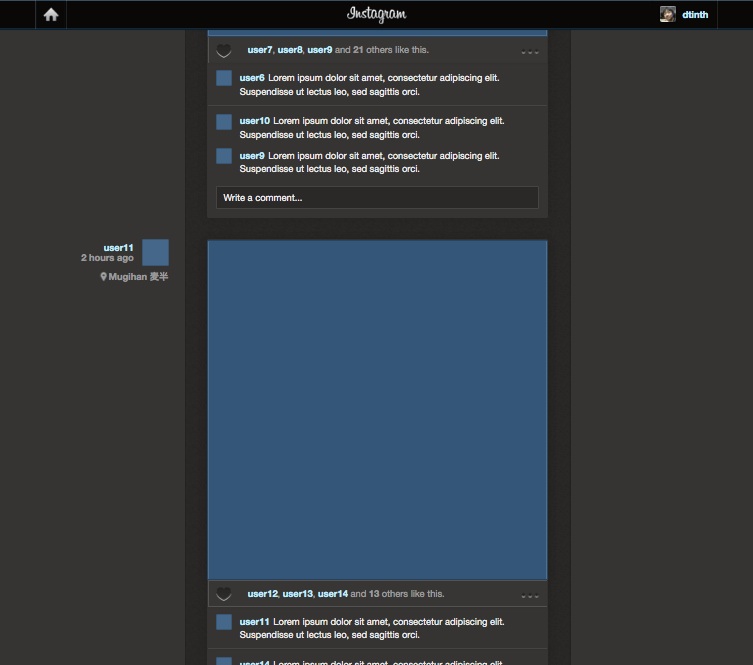 Instagram Web Feed - dark-instagram