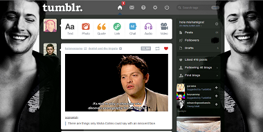 Supernatural's Jensen Ackles - Dashboard theme