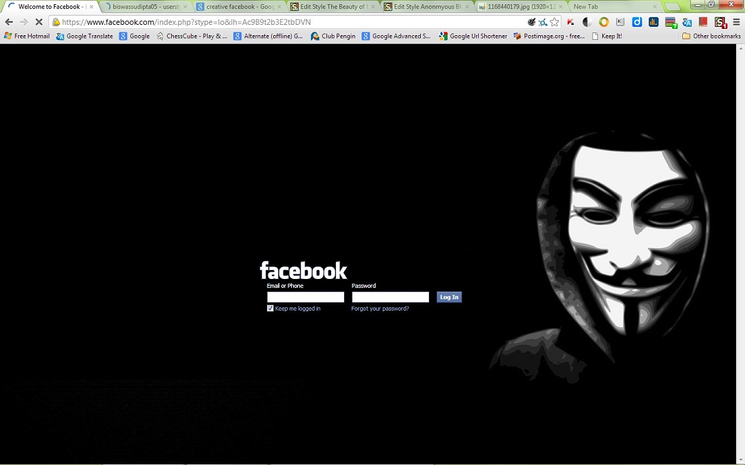 Own Facebook Login Page