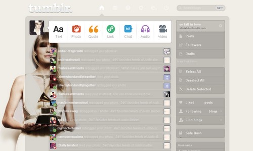 taylor swift theme dashboard tumblr (special)