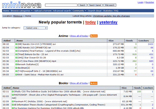 Mininova.org - adblocked & tweaked