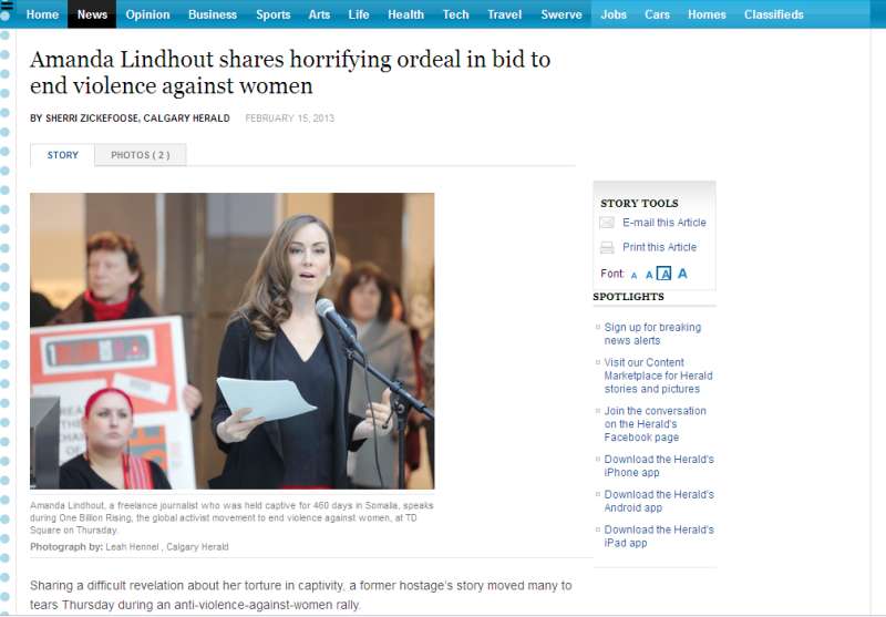 Calgary Herald: autohide menu & sidebar