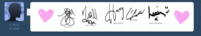 One Direction Signature Post Icons