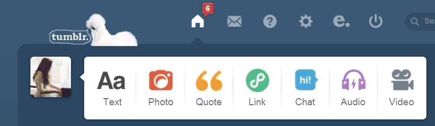 Peyton's Fluffy Chicken Tumblr Logo