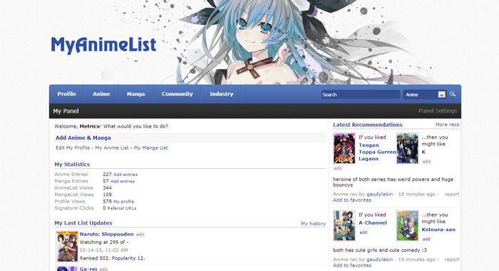 MyAnimeList - Modernized