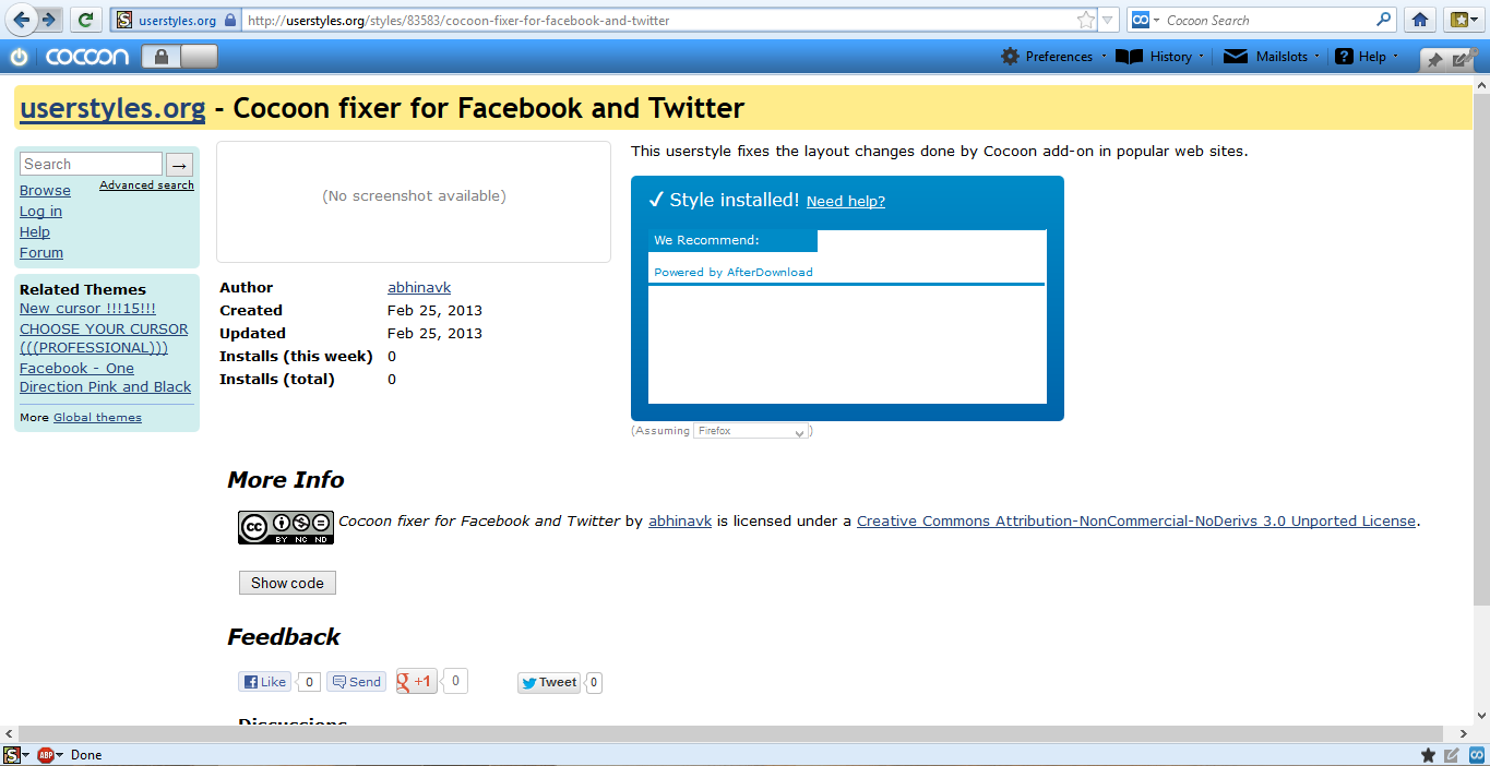 Cocoon fixer for Facebook and Twitter