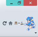 走るテクナさん Running Tekuna as throbber@Firefox28