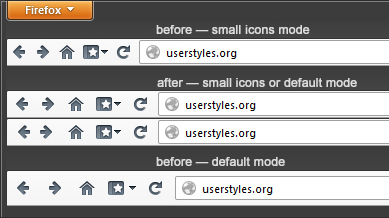 Firefox - navigation bar - button spacing