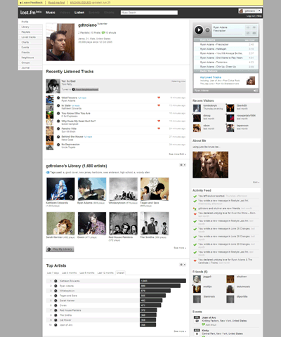 Dark last.fm beta