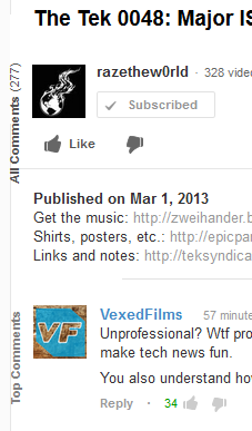 Vertical "All comments" and "Top comments"