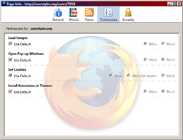 Custom Page Info Background for Firefox 3