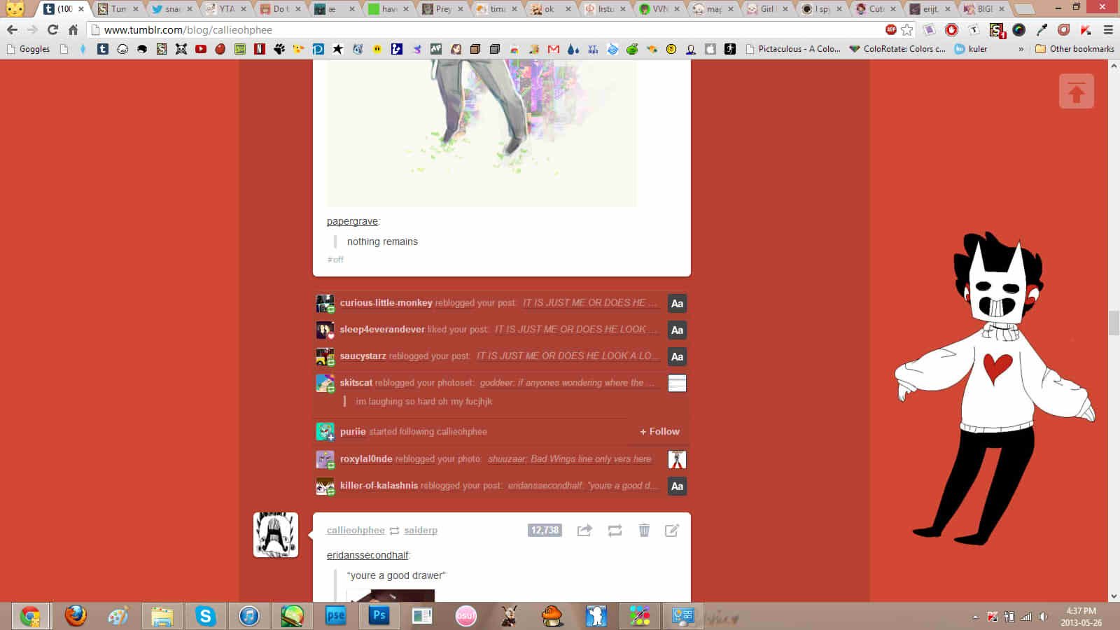 Tumblr Dashboard - OFF - Zacharie (judge mask)