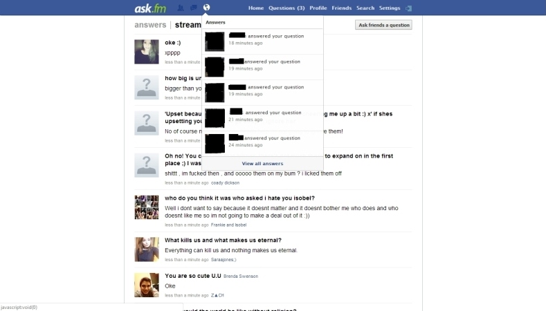 Ask.fm - Facebook Style