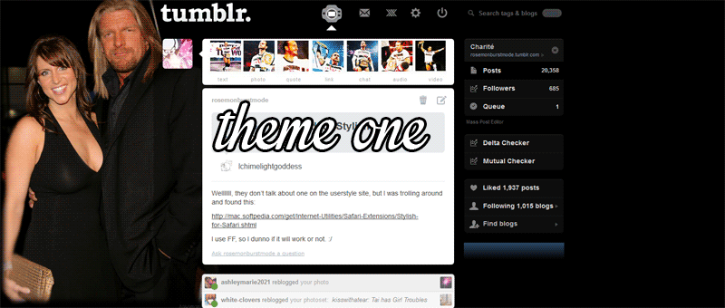 WWE HHH/Stephanie Tumblr Dashboard