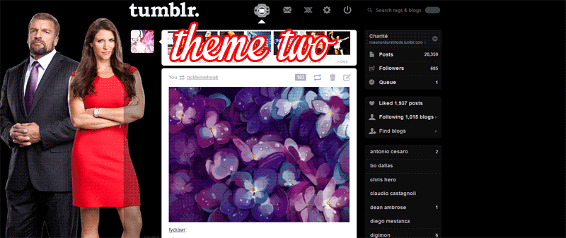 WWE HHH/Stephanie Tumblr Dashboard Two