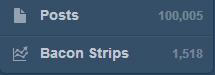 Bacon Strips - Tumblr follower title
