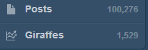 Giraffes - Tumblr follower title