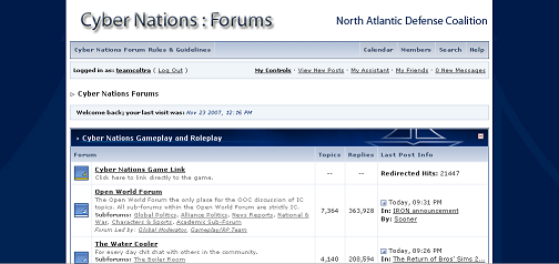 CyberNations: Forums (NADC STYLE)