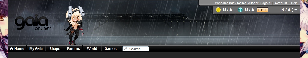 Gaia Online - Rainy Night Header Override