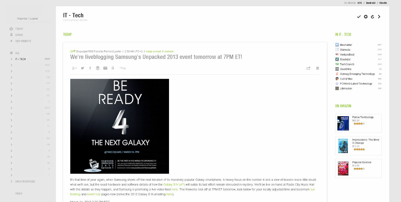 Feedly optimized for 1920/1080px