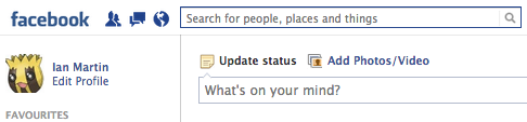 white minimal facebook