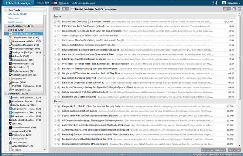 Bloglines compact & sans serif