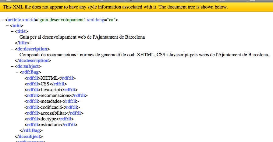 XML source