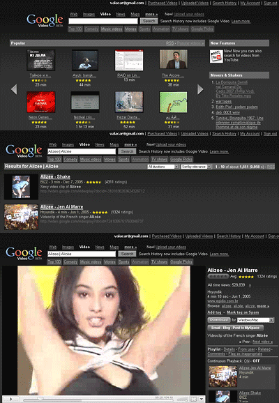 Google Video - dark gray redesign (vC)