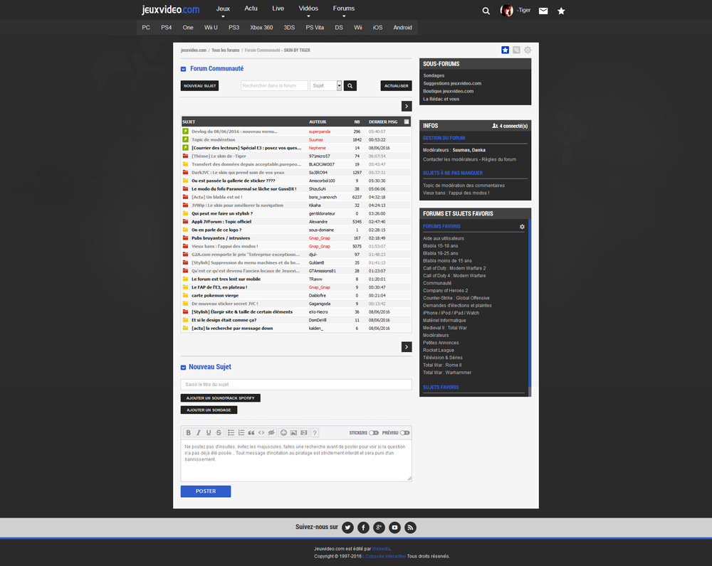 Skin JVC Bleu & Noir by Tiger