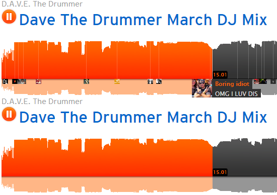 SoundCloud - hide timed comments completely