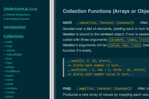 Underscore JS and Backbone JS - Solarized Dark