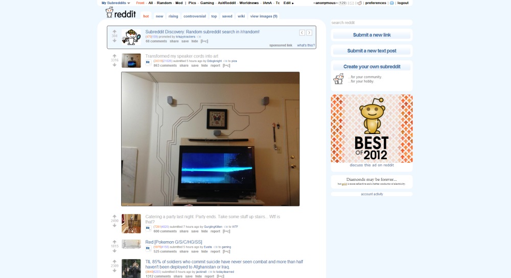 Reddit Web 2.0 Unblackened (RES Friendly)