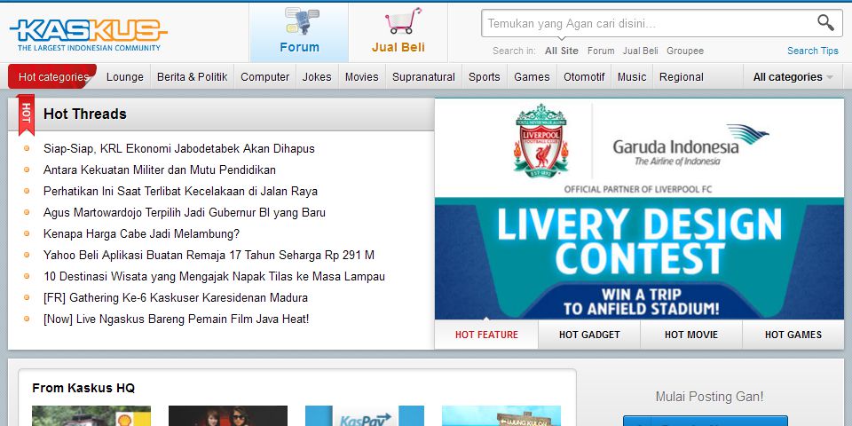 Kaskus - Auto-hide Topbar
