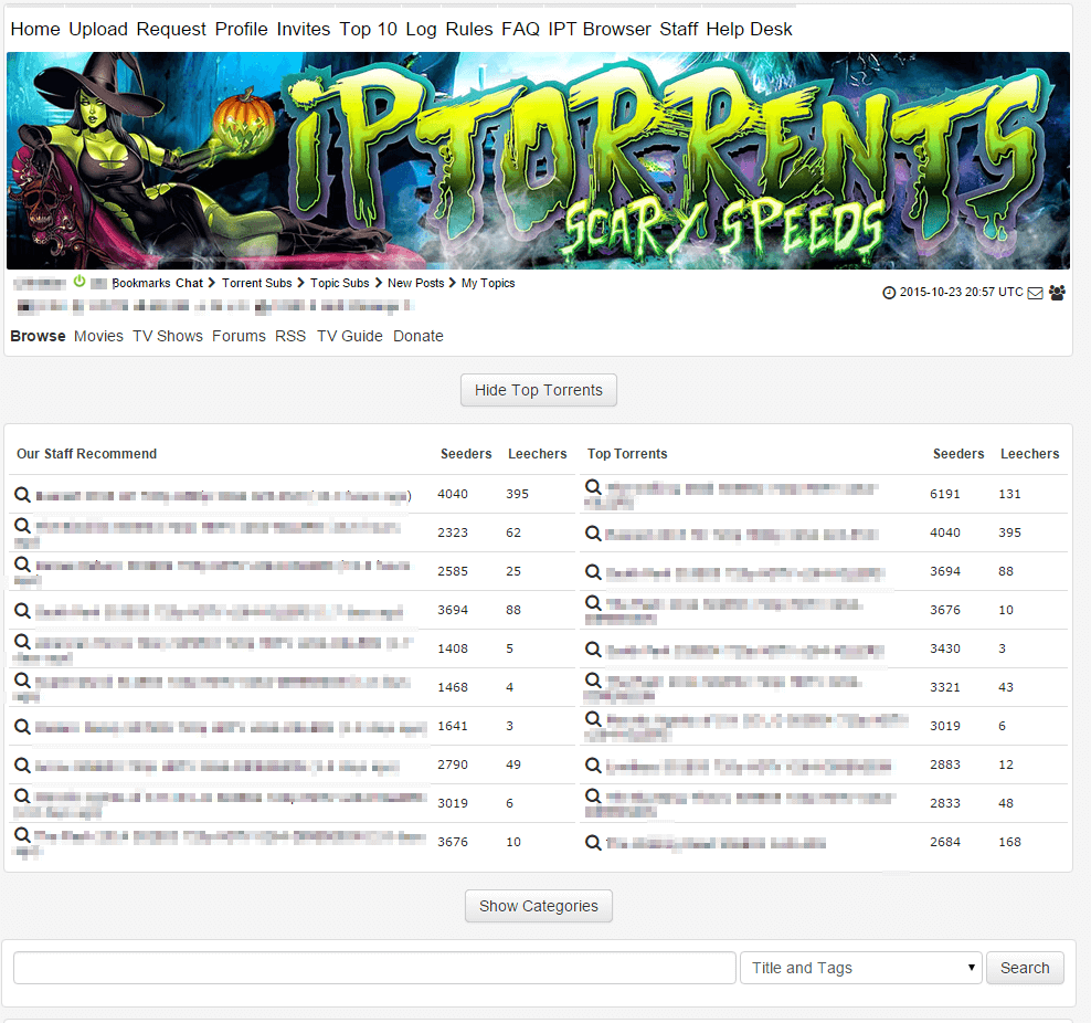 IPTorrents Bootstrap Themed (Dark/Light)