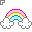 Rainbow + Clouds :) ❤ (tumblr cursor)