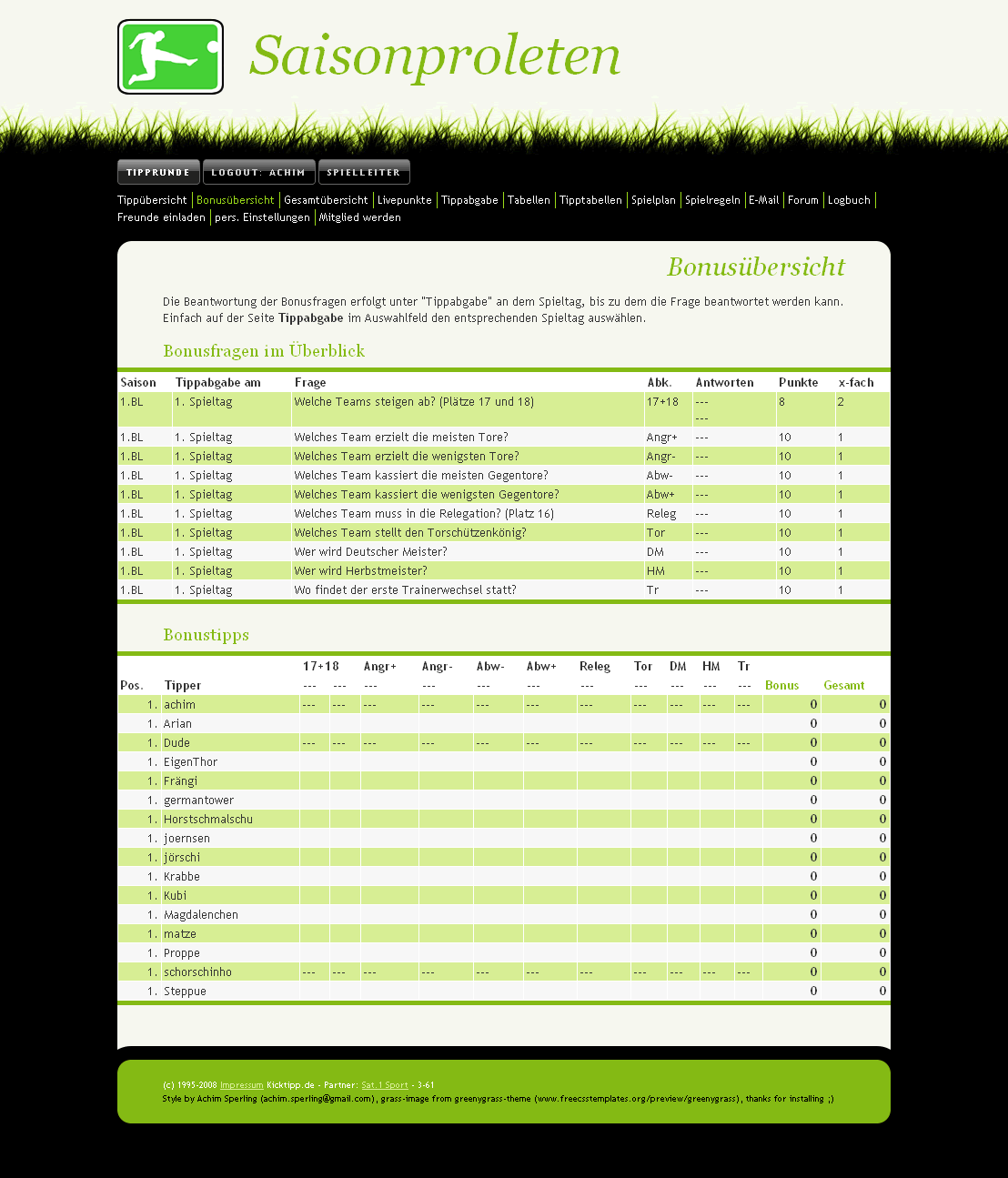 kicktipp.de - redesigned - Saisonproleten - v0.2.7