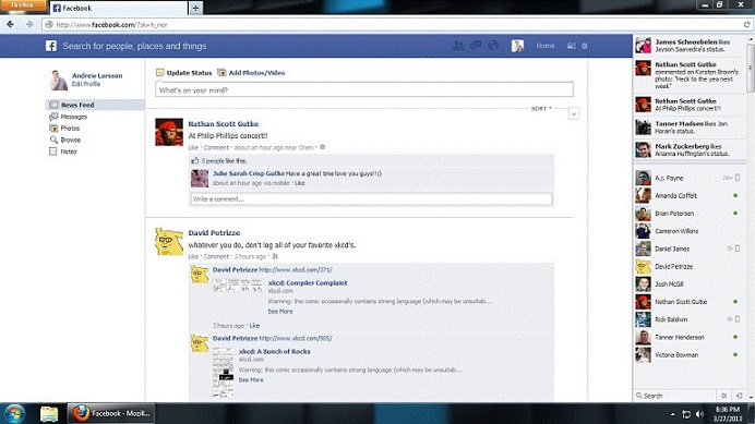 Facebook Full-Page Newsfeed 2017