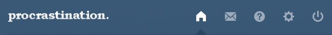 procrastination. logo for tumblr