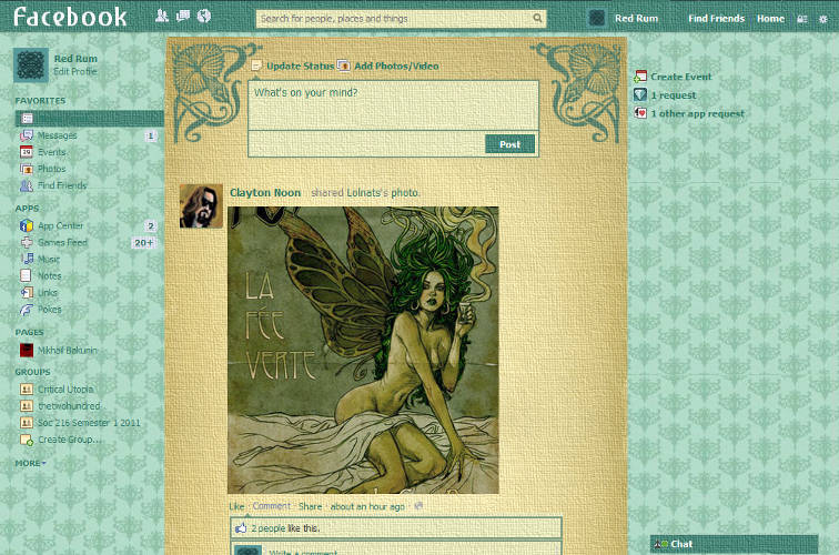 Green Vintage Facebook