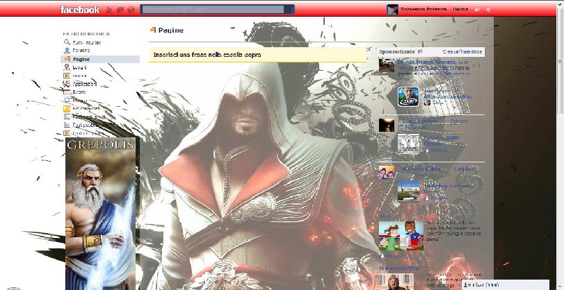 Facebook- stile Assassin's Creed