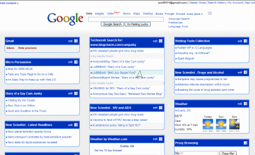 Google Personalized Homepage - Module Highlights