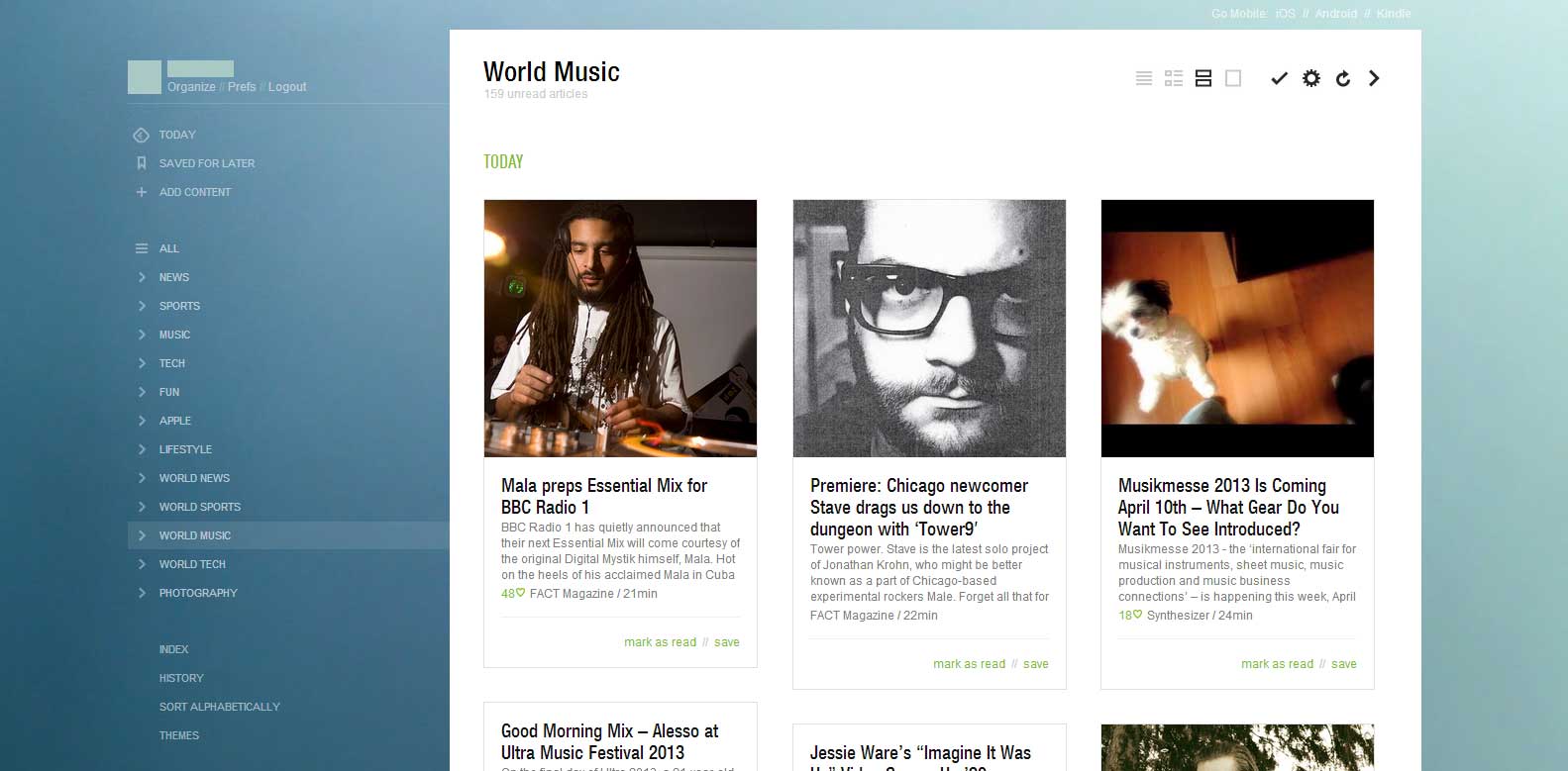 Simple Feedly