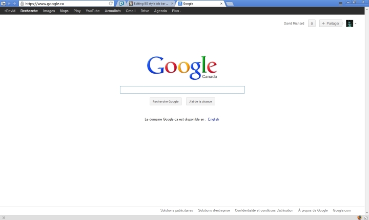 IE9 style tab bar + Minimal space