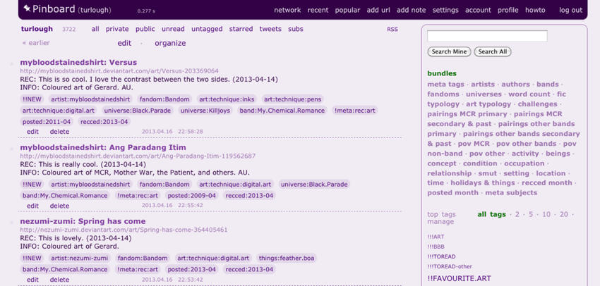 Pinboard - skin in purple