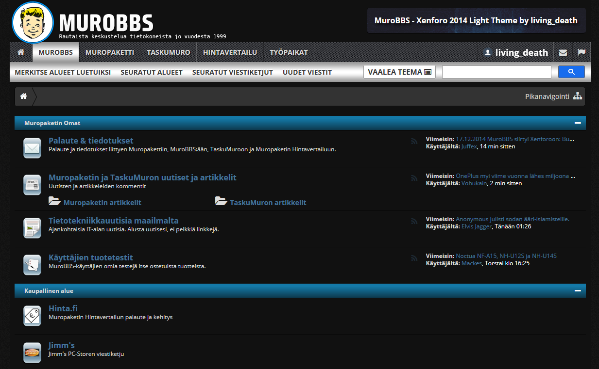 MuroBBS - Xenforo 2014 Dark Theme