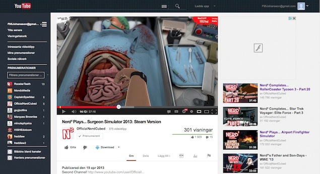 Youtube - blue style