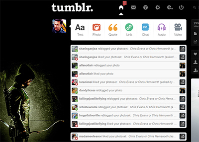 Tumblr dashboard: Arrow #2
