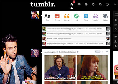 Tumblr dashboard: Adam Levine #4