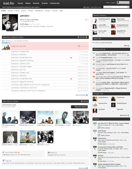 Paint it Black theme for last.fm