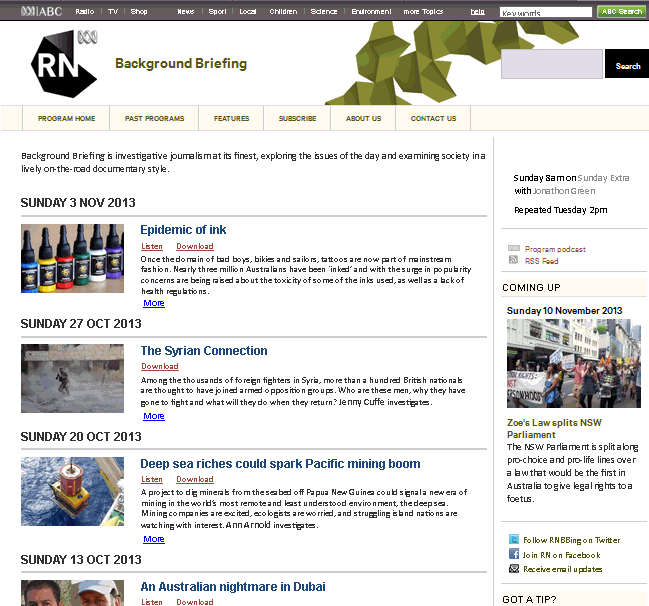 ABC Radio National - reduce image & post sizes.